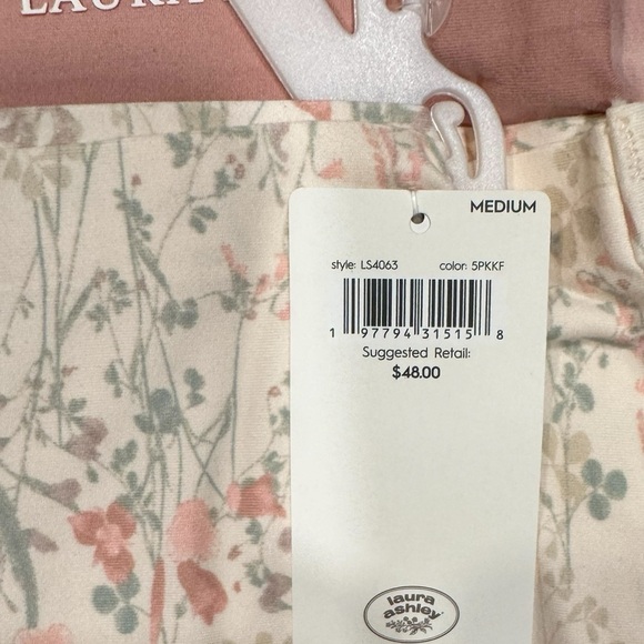 LAURA ASHLEY 5 Pack Super Soft Stretch Comfy No Show Panties Floral NWT Medium - Picture 8 of 14